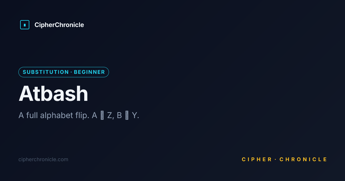 Atbash — Decode Online | CipherChronicle