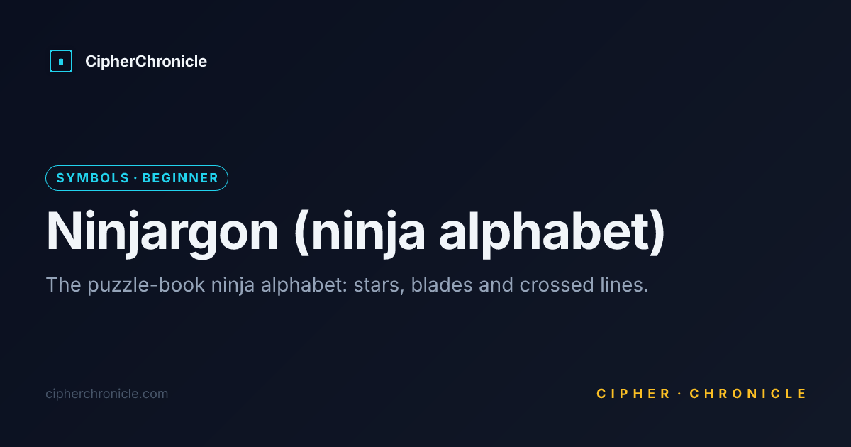 Ninjargon — Ninja Alphabet Translator Online
