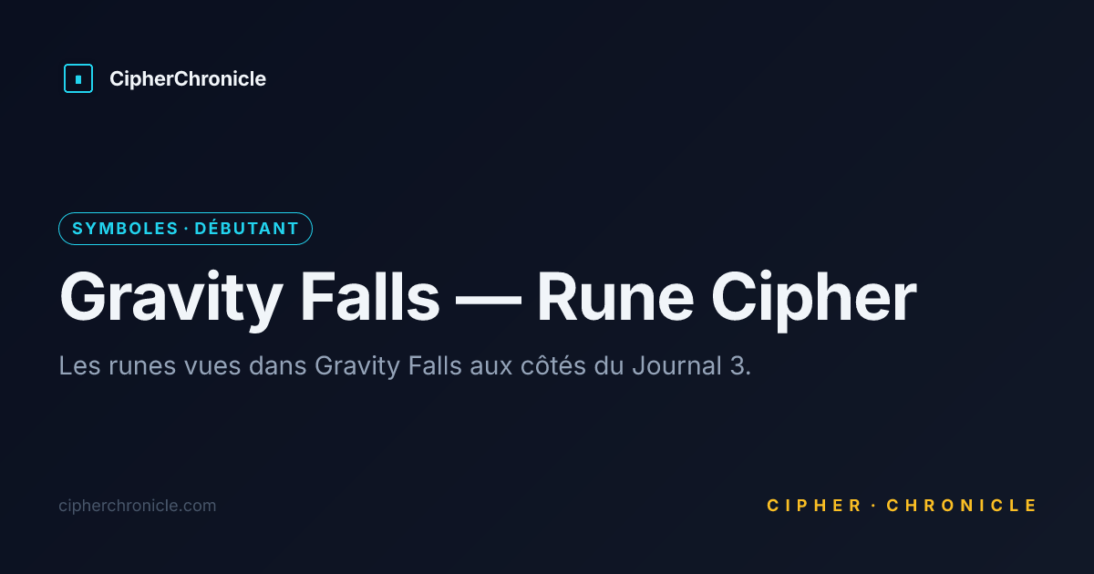 Gravity Falls — Rune Cipher — CipherChronicle
