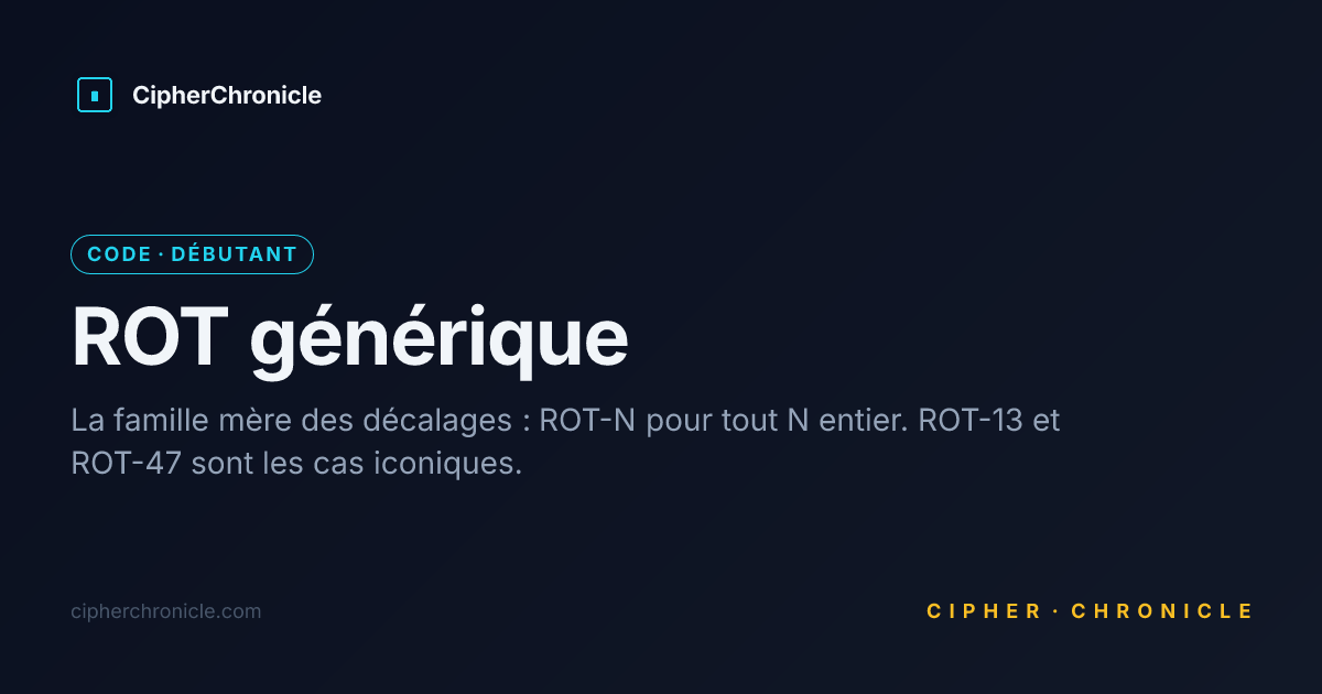 ROT générique — Déchiffrer en ligne | CipherChronicle