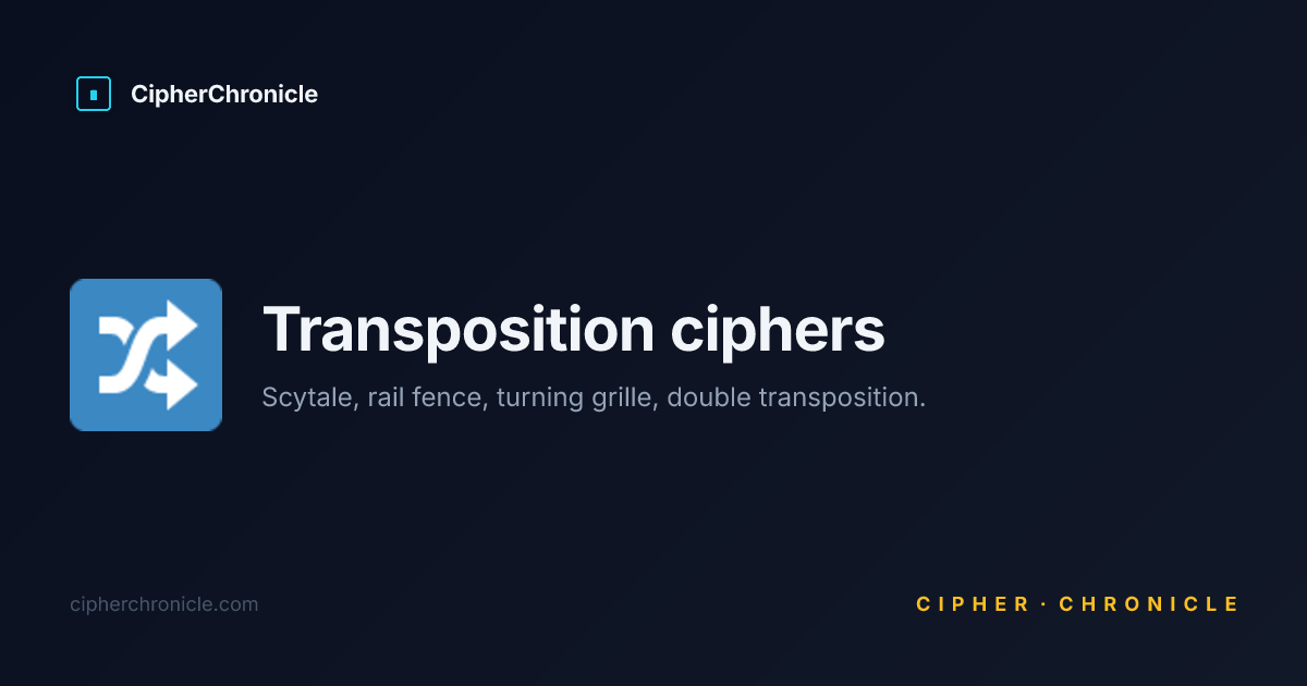 Transposition ciphers — CipherChronicle
